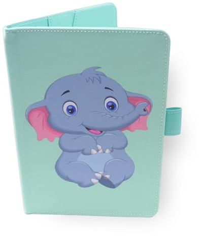 Protège Carnet De Santé Pour Bébé – Éléphant – Format A5 15x21 cm – Rabats Pour Ranger Les Ordonnances