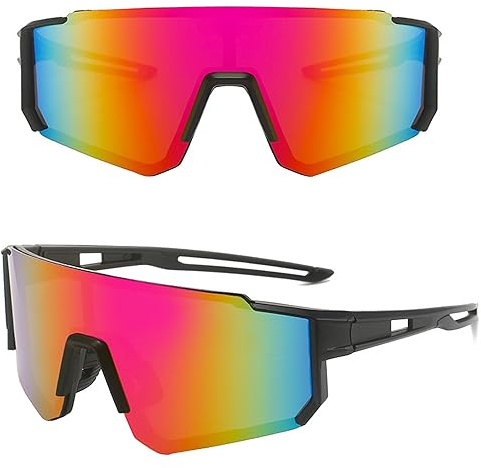 MUSELK Sport Sonnenbrille Herren Damen, Schnelle Brille Fahrradbrille Sunglasses Polarisierte Sonnenbrille für Outdooraktivitäten MTB Rennrad Radfahren Biking Ski mit UV400