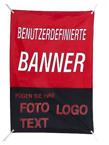 Banner Selbst Gestalten, OXYEFEI Personalisiert Happy Birthday Dekoration Personalisiertes Geburtstagsbanner Werbebanner Hinzu Foto Text Logo Abschlussfeier Festivalveranstaltung