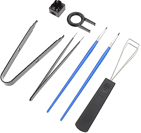 PartyKindom 3ensembles Kit Outils pour Clavier Mécanique Ouvre-Caps Brosse Et Accessoires De Lubrification pour Entretien Et Réparation des Claviers Rétro-éclairés Et Tactiles