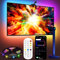 Fayerkar Retroiluminación de TV 3 Lite con función de corrección de ojo de pez, sincronización para televisores de 55 a 75 pulgadas, tira LED RGB de 5 m RGBICW WiFi TV con cámara, 4 colores en 1