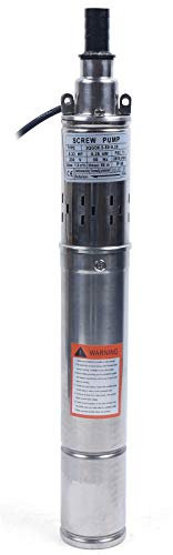 Pompa per pozzi profondi, 250 W, 3 pollici, acciaio inox, 1600 l/h, altezza di mandata 80 m