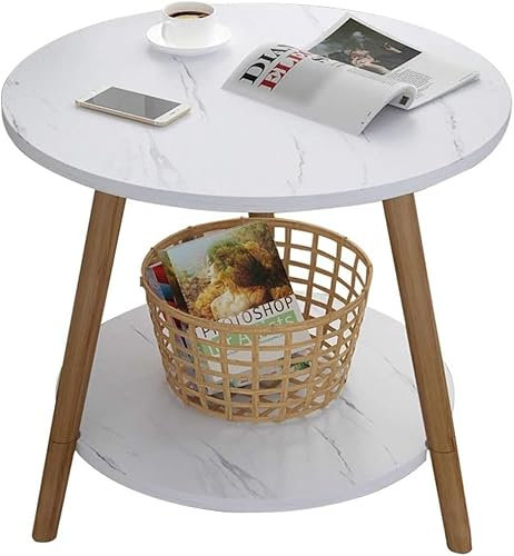 Couchtisch Couchtisch, Kleiner Tisch, Doppelsofa aus Marmorholz, Beistelltisch, quadratischer Tisch, geeignet für Wohnzimmer, Büro-Beistelltisch Wohnzimmer (Farbe: C-Weiß, Größe: 39 * 47 cm)