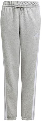 adidas Unisex niños Essentials 3 Stripes Pants, Medium Grey Heather/White, 11-12 Years
