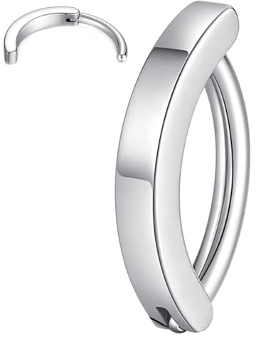 Popuhoops G23 Titan Clicker Bauchnabel Ring Nabelringe Körper Bauchpiercing Schmuck 14G 14mm 12mm 10mm 8mm