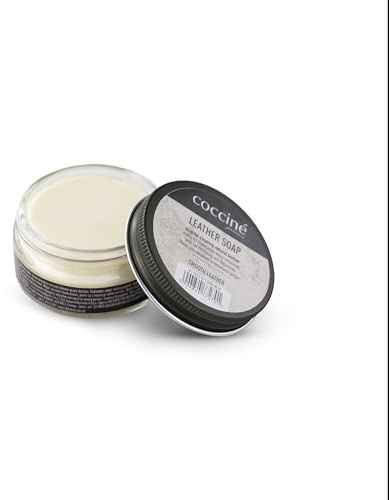 Coccine - Savon Nettoyant pour Cuir 50 ml, Solution Spéciale pour Chaussures, Soin et Nettoyage du Cuir Lisse, Produit Réparateur et Rénovateur pour Chaussures, Leather Soap