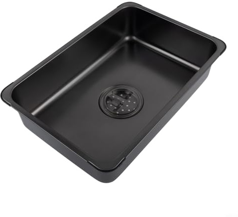 FACULX Edelstahl-Camping-Barspüle für IGT-Tisch, 5,5 l Fassungsvermögen, kleines Waschbecken, mit Ablaufabdeckung für Picknick-Kochen