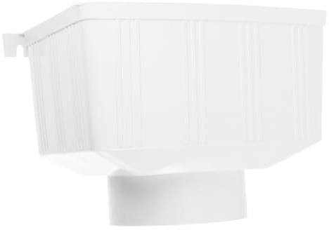 HONITANO Pluviale Quadrato in Pvc per Villa, Deviatore D’acqua Piovana Rettangolare, Kit Grondaia per Capannone Scarico a Goccia, Accessorio per Drenaggio Esterno e Protezione Grondaie