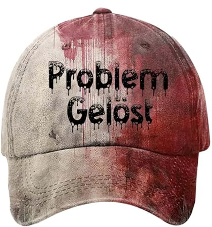 Problem Gelöst Baseball Caps Halloween Hut Damen Herren Blutspritzer Printed - Unisex Horror Blutige Verstellbar Baumwolle Baseballkappe Sport Cap für Reisen Draußen Halloween Kopfbedeckung Mütze