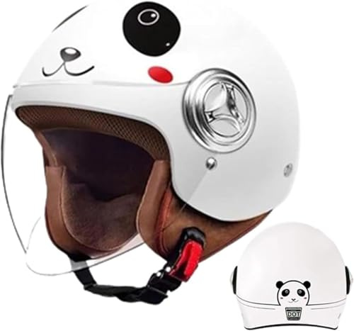 Casque Demi-Jet Pour Enfants Homologué ECE, Casque Ouvert Pour Vélo, Cyclomoteur, Moto Tout-Terrain, Scooter, Karting, Vélo Et Quad, Pour Garçons Et Filles De 2 À 14 Ans H,46-52cm