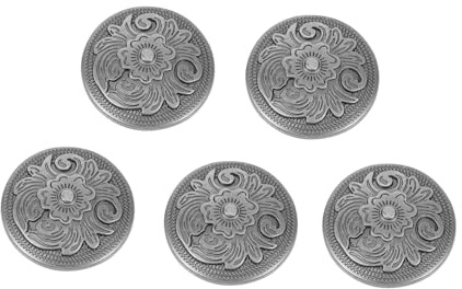 KALLORY 5pcs Decorative Buttons for Leather Crafts Fastening Accessories Button Kit for DIY Projects