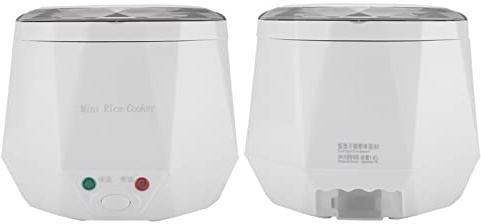 EMUKOEP Vaporiera Elettrica Multifunzionale 24V 140W, Facile da Trasportare e Pulire, Ideale per Single e Studenti (Bianca)