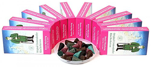 Original Crottendorfer Räucherkerzen - 10x24 Sparpack - Bunte Mischung Erzgebirge