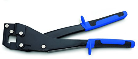 AUSONIA - 53332 UNIVERSAL LOCHZANGE LOCHSTANZE NIETZANGE AUS STAHL MIT GUMMIBESCHICHTETEN GRIFFEN 31,5 CM, MIT MAXIMAL EINSTELLBARER DICKE VON 0,8 MM, MIT EINER HAND ZU BEDIENEN