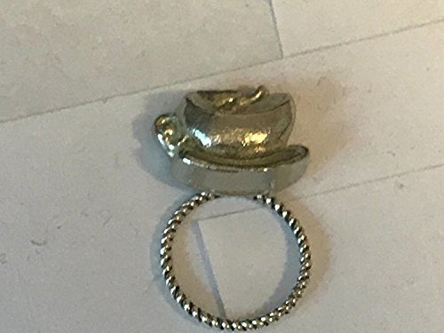 TEE Untertasse & Löffel tg148 Emblem aus feinem englischen Zinn Brosche Drop Hoop Halterung für Gläser, Stift, ID Schmuck geschrieben von uns Geschenke für alle 2016 von Derbyshire UK...