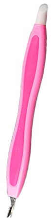 1 tagliacuticole professionale a forma di forchetta a forma di cucchiaio a doppia estremità per cuticole, per pedicure, raspa, rimozione di calli e unghie (colore casuale)