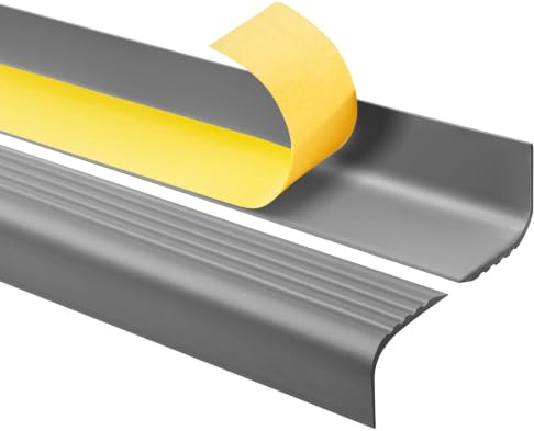 Quest Trappkantprofil PVC rundad 52x40 mm halkfri – mörkgrå, 150 cm