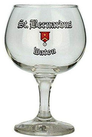 Vaso de cerveza belga nucleado original de San Bernardo, 33 cl