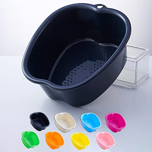 Baños para Pies Lavabo para Pies, Cuenco de SPA Plástico Resistente Baño de Pies para Pedicura Relajarse Desintoxicación y Masaje, Perfecto para Facilitar La Circulación o Relajar Los Músculos (Black)