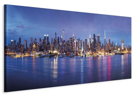 murando Wandbild Mega XXXL New York Einteiliger XXL-Format Kunstdruck zur Selbstmontage Leinwandbilder moderne Bilder DIY Wanddekoration Wohnung Deko NY City Stadt d-B-0179-ak-e