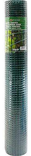 Green Coated Galvanised Wire - Garden Netting Mesh 13mm Outdoor 0.9m X 10m | Anti-rust Wire Netting, For Animal Garden Enclosure And Diy Craft Home Decors | Sorting & Organising