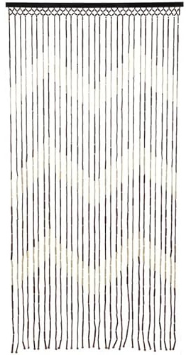 Bamboo Wooden Beaded Door Curtain, Arrow Design, Summer Blind Fly Curtain Screen, Room Divider Beads, Home Decorations, Hook 180 x 90cm