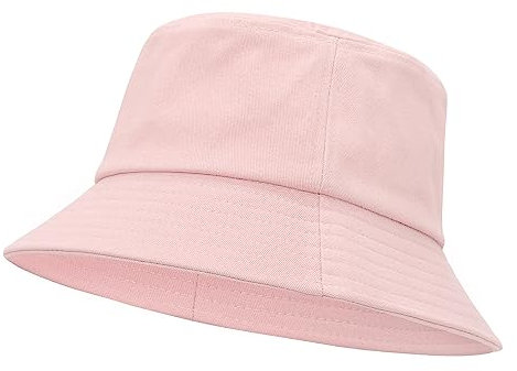 Durio Sonnenhut Kinder Fischerhut Sonnenhut Baby Mit Breiter Krempe Sonnenhut Baumwoll Faltbar für Mädchen Jungen Rosa M