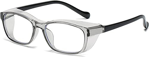 Otcmuky Kids Anti Saliva Anti Pollen Safety Glasses,UV Protection Boys Girls Silicone Light Goggles Protective with Side Shield for Age 4-10 Children (Color : Clear)
