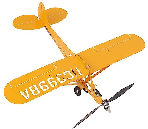 Flugzeug-Wetterfahne, Einzigartige und Magische 3D-Windmühle aus Metall, Outdoor-Windskulptur, Kinetische Skulptur für Hof/Garten/Dekoration, Geschenke für Flugliebhaber (L)
