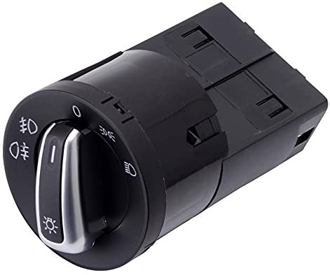 ZIxmix Car Headlight Switch Chrom-Scheinwerfer-Steuerschalter, Licht-Lampen-Knopf, passend for VW Golf MK4 Jetta 4 Headlight Switch