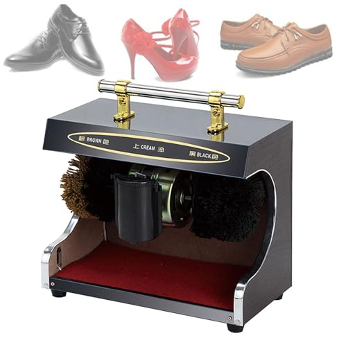 ZEBWAY Fully Automatic Induction Shoe Polishing Machine, Automatic Household Shoe Polishing Machine, Public Electric Titanium Shoe Polishing Machine,B