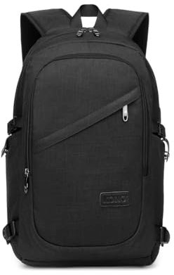 Kono Zaino da viaggio per computer portatile, zaino universitario per scuola, antifurto, per computer portatile da 15,6 pollici, con porta di ricarica USB, leggero, borsa da lavoro per uomini e donne,