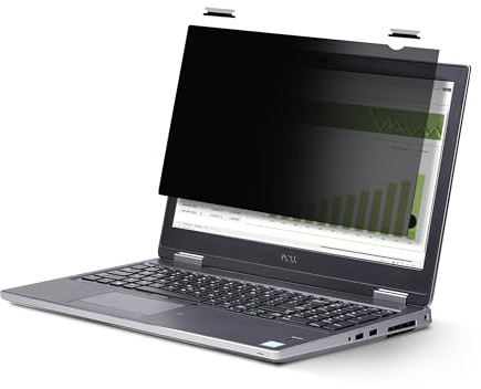 StarTech 15.6in 16:9 Laptop Privacy Screen Filter, Flip-Up, Touch-Enabled | Anti-Glare Blue Light Filter, Laptop Security Shield, +/-30 Deg. View