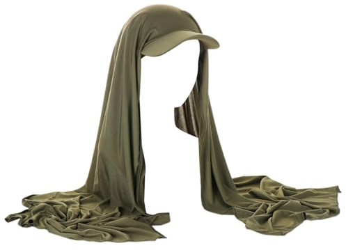 Uposao Sombrero Hijab Musulmán Bandana Mujeres Hombres Pañuelo Gorras Hijab Hijab Pañuelo con Gorro Integrado Chal Islámico Velo para Bautismo Oraciones Celebraciones