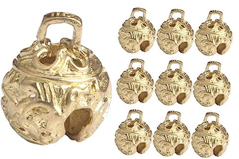 CORHAD 10stücke Messing Glocken Für Basteln DIY Vintage Glöckchenornamente Zum Selbermachen Für Windspiele Türdeko Schlüsselanhänger