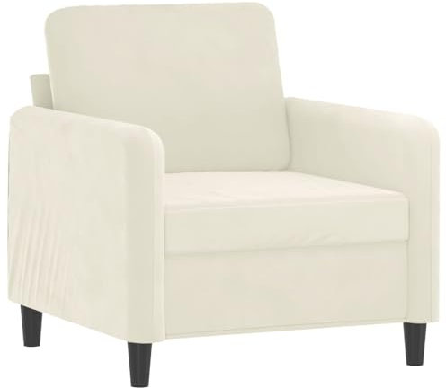 ULUYYUC Sofa Bed Camping Sofa Ecksofa Schlafsofa - Sessel Creme 60 cm Samt für Party Lounge Garten Terrasse