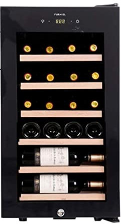 IUBGFTO Armadietto per Il Vino da Incasso Mini armadietto per Il Vino elettronico per Uso Domestico Ice Bar Frigorifero per Vino con congelatore (Nero 70,4 * 47,6 * 38 cm)
