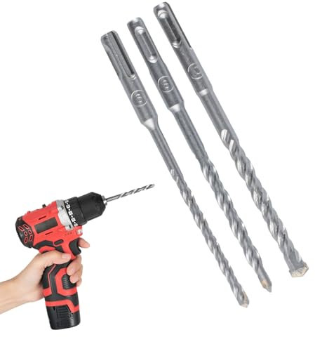6 STK SDS Plus Bohrer Set 6mm x 160mm 8mm x 160mm 10mm x 160mm Hammerbohrer SDS Bohrer Set, Professional Steinbohrer zum Bohren in Stein Betonbohrer