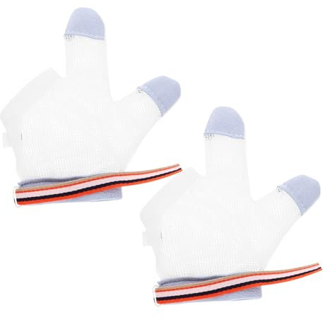 Homoyoyo Halbfingerhandschuhe Aus Nylon s Größe Anti Kau Schutz Handschuhe Für Babys Flexibel Und Atmungsaktiv Für Babys Zum Beißenverhindern Und Alltag