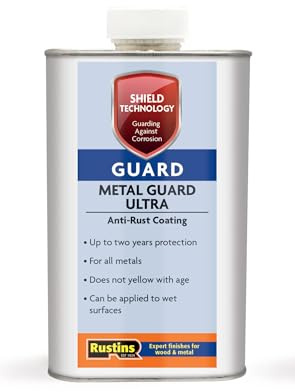 Rustins Shield Technology Metal Guard Ultra 250ml – Advanced Protection Prevents Corrosion and Rust Extends Metal Life Easy Application
