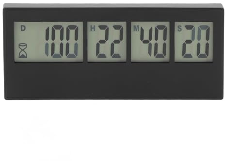 CHICIRIS Digital 999 Días de Respaldo Magnético del Temporizador de Reloj de Cuenta Regresiva, Rango Grande, Diseño Intuitivo, Apariencia Elegante, Presente Ideal, Temporizador de Días