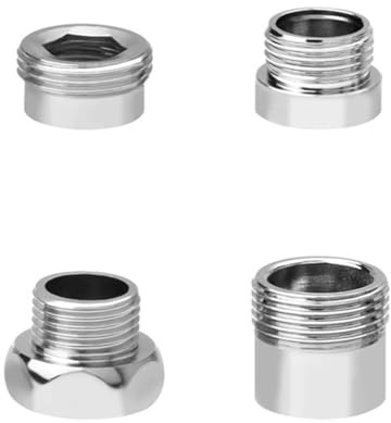 4 Piezas Adaptador de Grifo, 20 mm a 25 mm / 25 mm a 20 mm, Adaptador para Grifo de Lavabo, Conector de Latón para Grifo, Adaptador de Rosca de Latón para Rosca Exterior