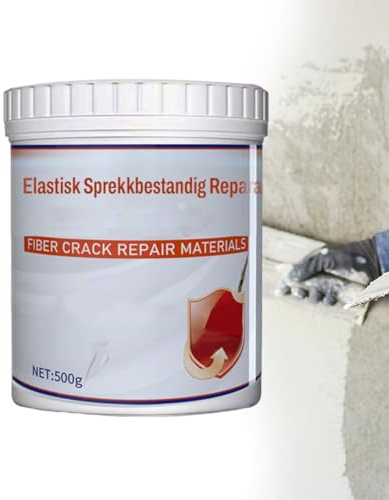 Hochfeste Anti-Riss-Faserpaste für Wände, 500 g Spachtelmasse mit Schaber zum Füllen von Löchern in Wohnwänden (1PCS)