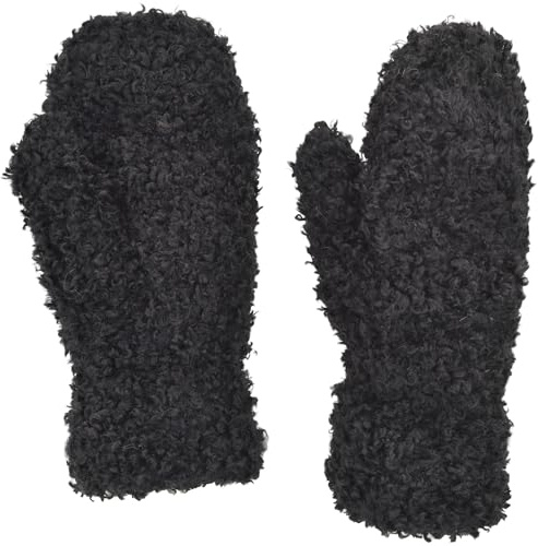 styleBREAKER Damen Fäustlinge Teddyfell Fleece | Elastische Passform für 16-21 cm Handumfang, 25 cm Gesamtlänge, 9 cm Daumenlänge, Gummizug, ohne Finger.
