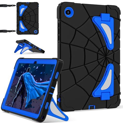 Case for Galaxy Tab A11 Plus /A9 Plus Samsung Tablet A11+ / A9+ 11 Inch Cases for Kids with Screen Protector 2025 Galaxy 11 Cover Thickned Cornor Kickstand Pencil Holder, Black Blue