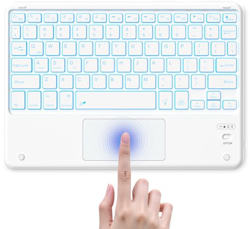 MMK Bluetooth Keyboard for iOS, Android and Windows, Multi-touch Trackpad
