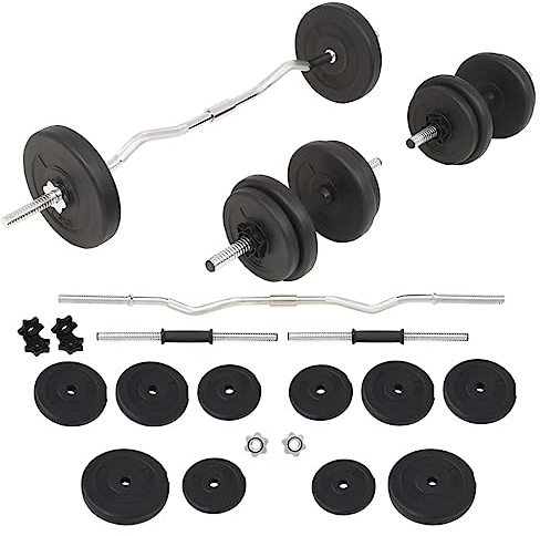 Mokuyary Hantelset och hantelstänger 30 kg för fitness, styrketräning
