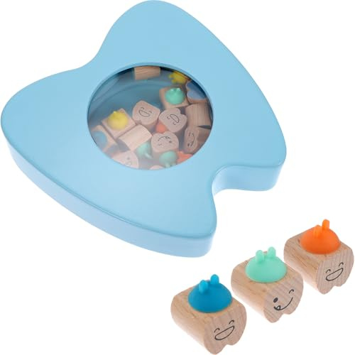 HONITANO Caja para Dientes de Leche de Madera para Ñiño Niño y Niña Caja de Recuerdos Compacta y Ligera Diseño en Forma de Diente Almacenamiento Seguro Infantiles