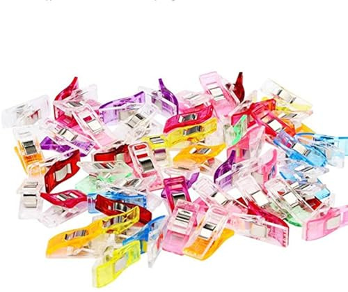 100 Stück Nähklammern, Mehrzweck-Nähklammern für Stoff, helle Farben, kompakt, einfach zu verstauen, Näh-Clip, Schneidern, für Quilten, Stricken, Basteln, Häkeln, Heimwerken, Kinder, Erwachsene