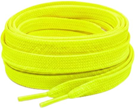 Neon Yellow Flat laces 120cm Replacement Laces for Trainers & Casual Shoes